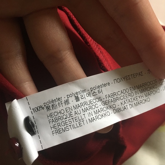 Zara ruffle peplum red top - Picture 8 of 11